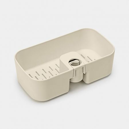 Brabantia Seifenhalter (Wand) – Kunststoff, 2 kg Tragkraft, Befestigung: Diverse, 13,3×24,4×7,5 cm, Beige