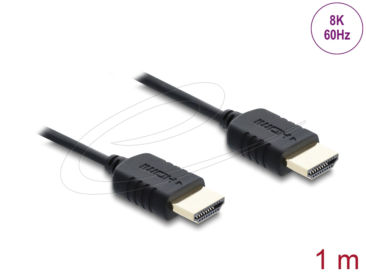DeLOCK HDMI Kabel HDMI 2.1 8K 60 Hz – 1 m – HDR, ARC