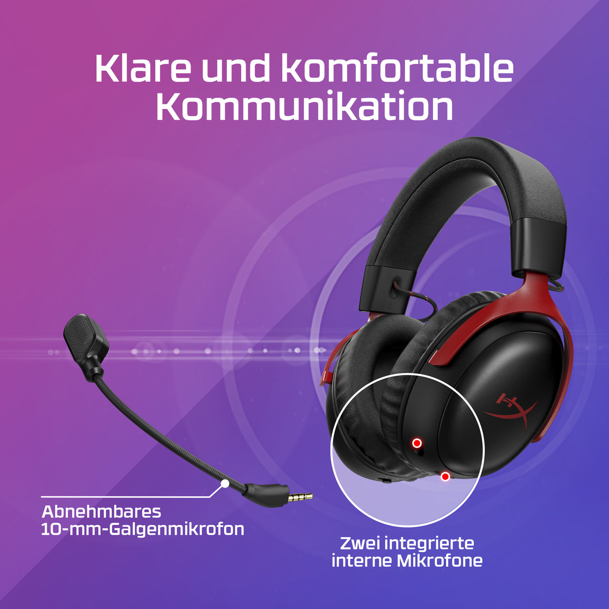 HyperX Cloud III S Gaming-Headset – Over-Ear, Stereo, BT, Schwarz, BT 5.3