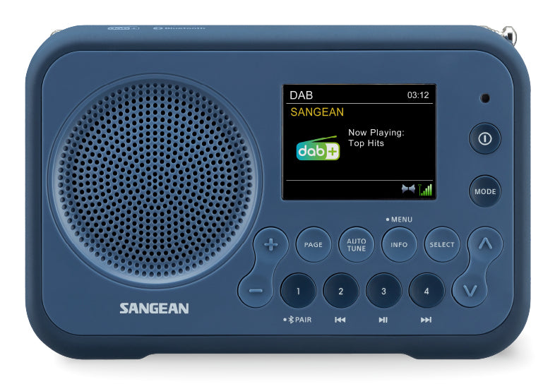 Sangean DPR-76 BT – DAB+/UKW-Tischradio, Bluetooth 5.0 – Dunkelblau