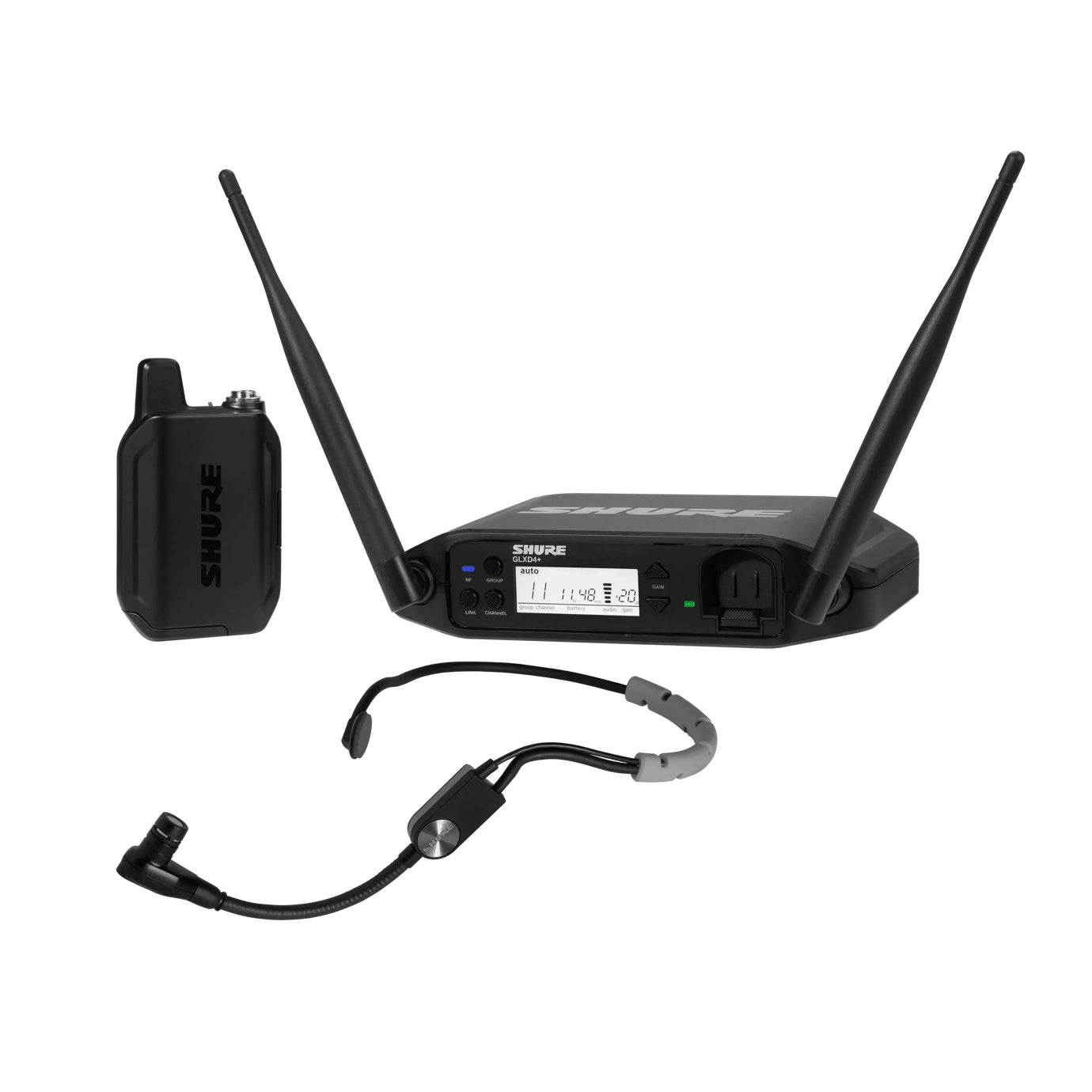 Shure GLXD14+E/SM35-Z4 Headsetmikrofon – Mini-XLR/XLR/6,35-mm-Klinke, Kabellos, Niere, 50–20'000 Hz