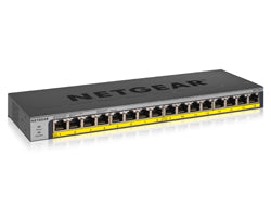NETGEAR GS116LP – Switch – 16×GbE, PoE+ 76 W, 19" Rack