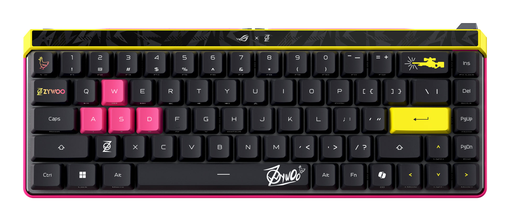 ASUS ROG Falchion Ace HFX Zywoo – Gaming-Tastatur 65% – Mechanisch, RGB – Kabelgebunden USB-C – QWERTY (US-INT)