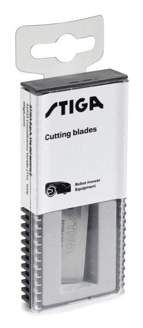 Stiga Rasenmäherklinge 40 × 16 mm Edelstahl – 12 Stk – für Stiga