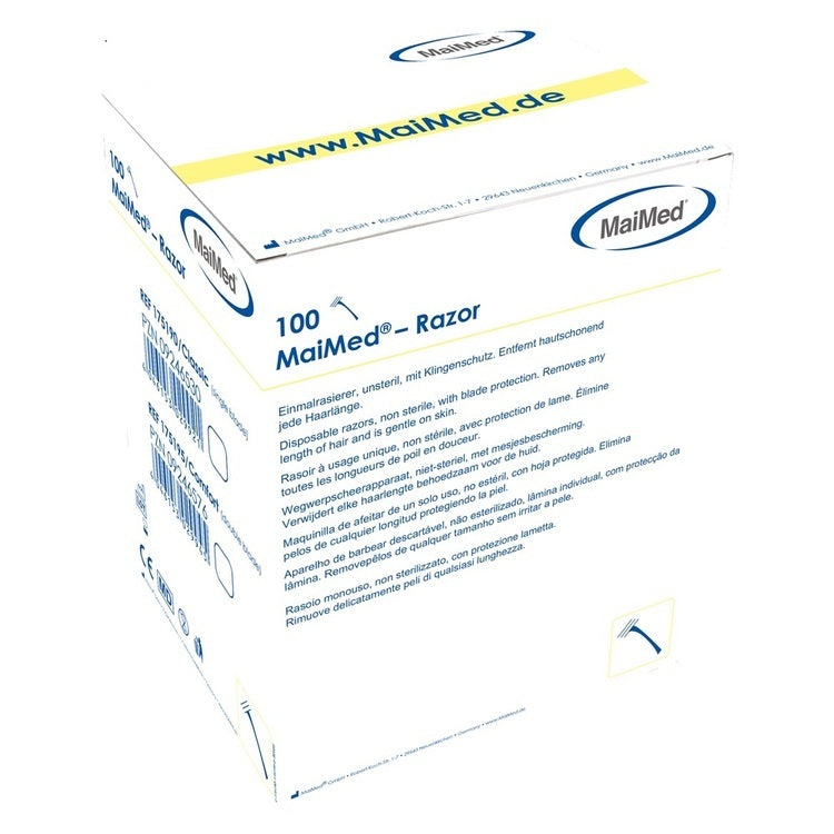 MaiMed Einwegrasierer – Einzelklinge – 100 Stk – Blau