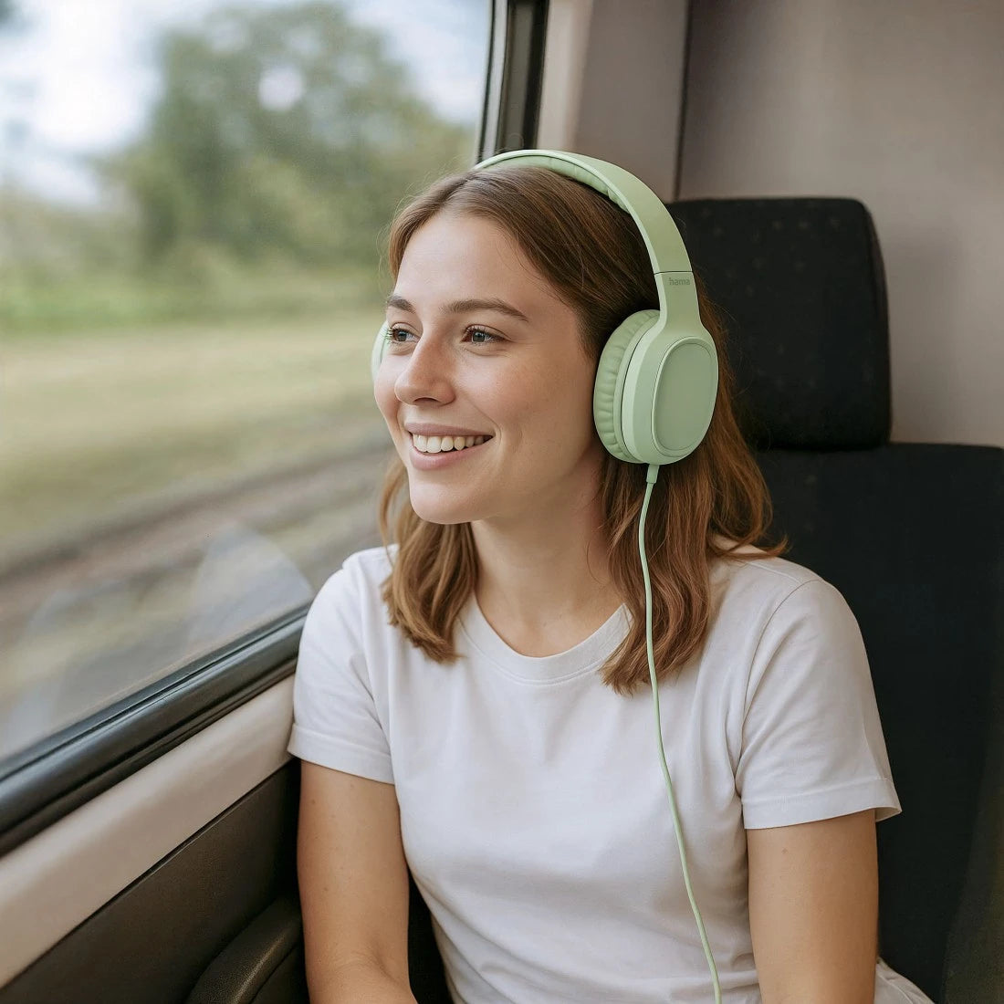 Hama Fun C On-Ear Kopfhörer – Stereo, Kabel, USB-C, Grün
