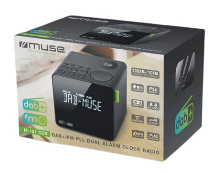 Muse M-187 CDB – Digitaler Wecker, Schwarz
