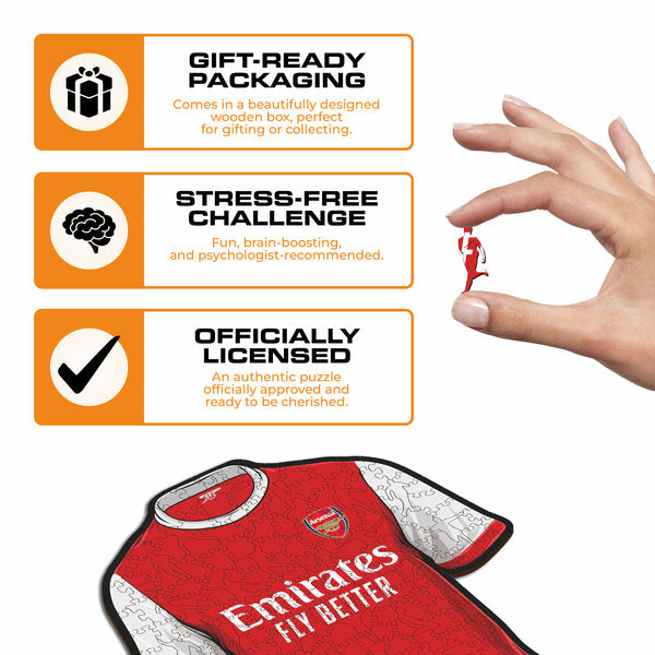 Iconic Puzzles Puzzle Arsenal FC Trikot – 150 Teile – 21 × 27 cm – ab 10 J.