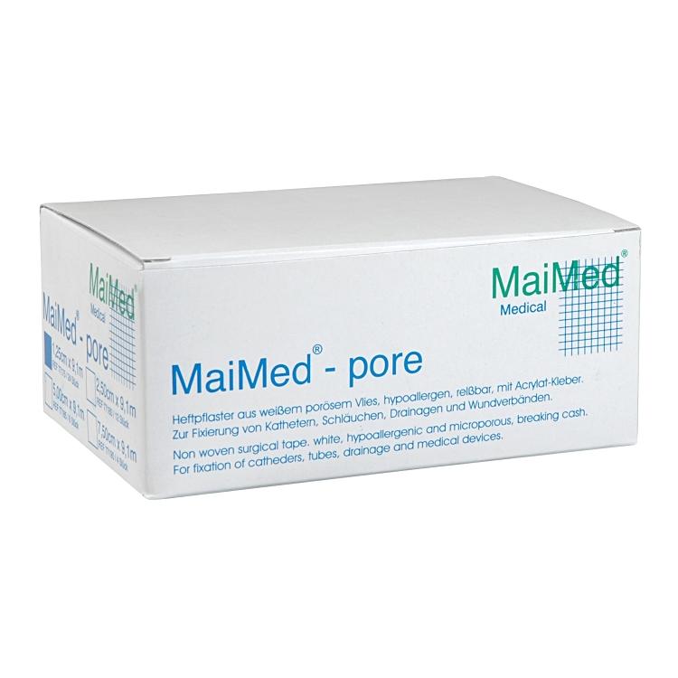 MaiMed Heftpflasterrolle – 12,5 mm × 9,1 m, 24 Rollen, weiss