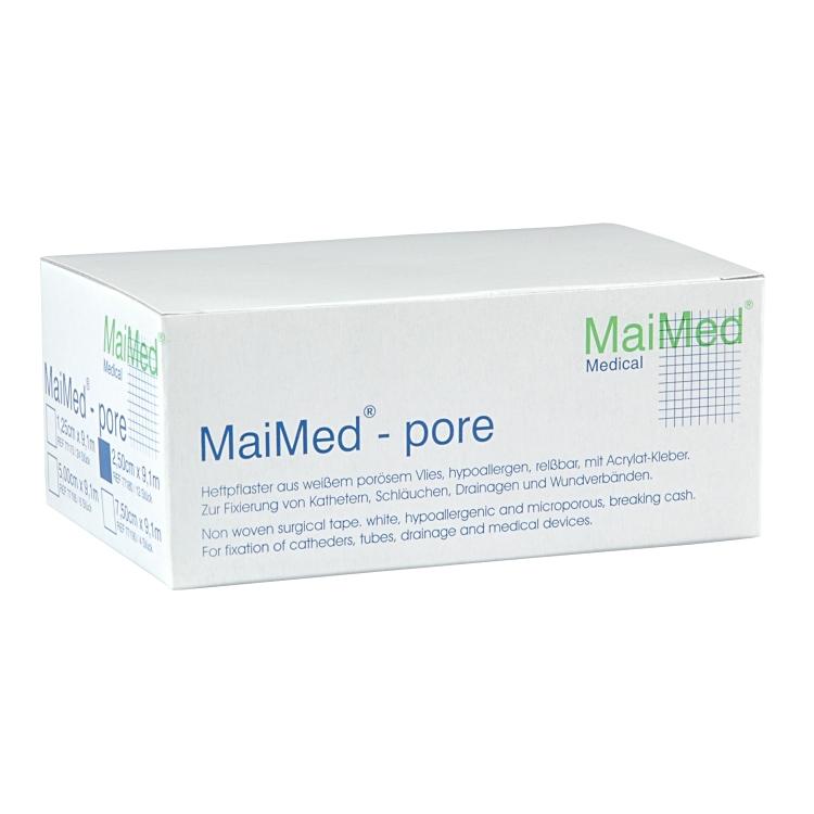 MaiMed Heftpflasterrolle – 25 mm × 9,1 m, inkl. 12 Rollen, weiss