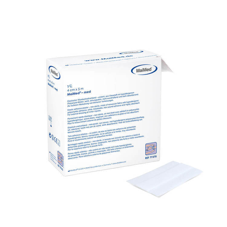 MaiMed Pflasterrolle – 40 mm × 5 m, Polyestervlies, Polyacrylatkleber