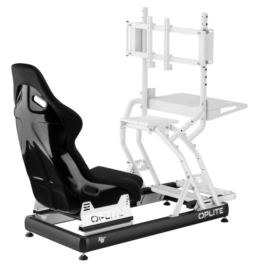 Oplite R8 Fury – Höhenverstellbarer Tisch, 60 × 120 cm, höhenverstellbar, 150 kg, weiss, stahl, kabelmanagement