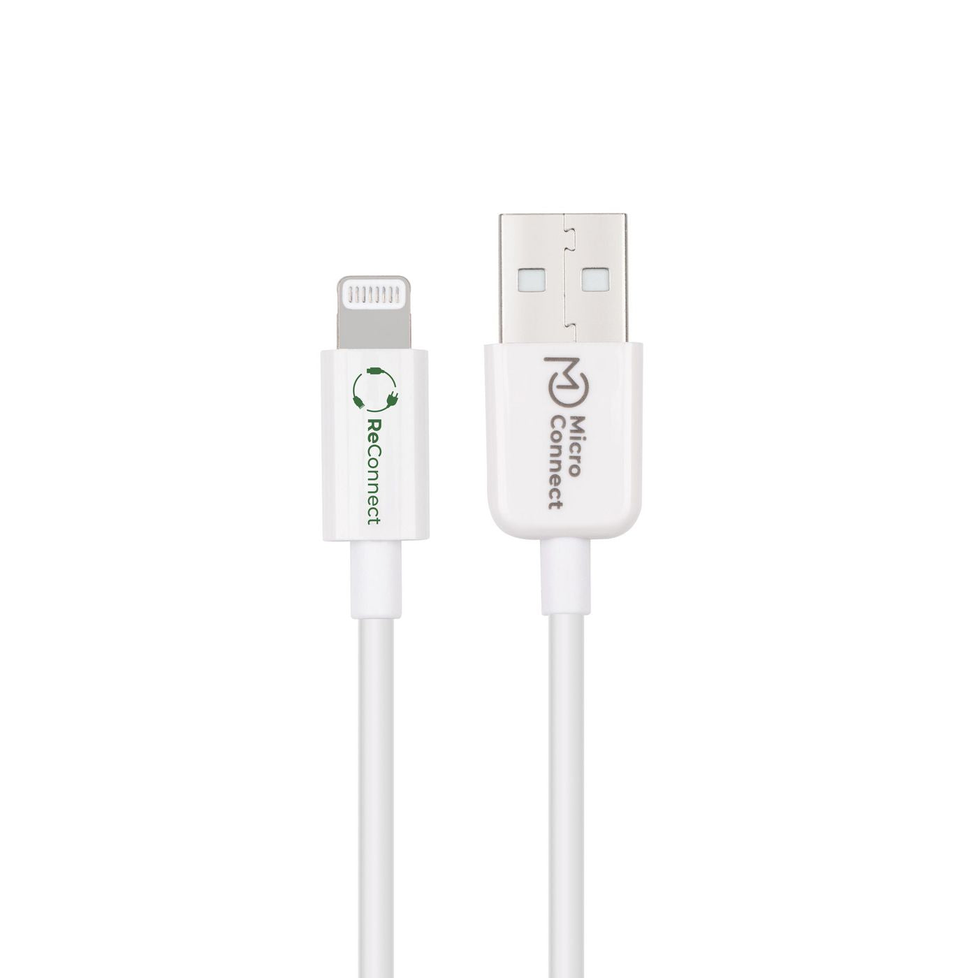 Microconnect Kabel – USB‑A auf Lightning 0,5 m, Weiss – für iPhone/iPad