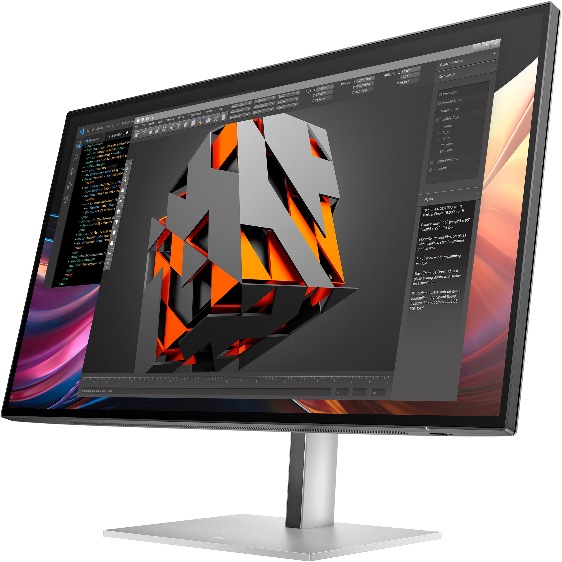 HP S7 Pro 727pq – Monitor, 2560 × 1440 (WQHD)