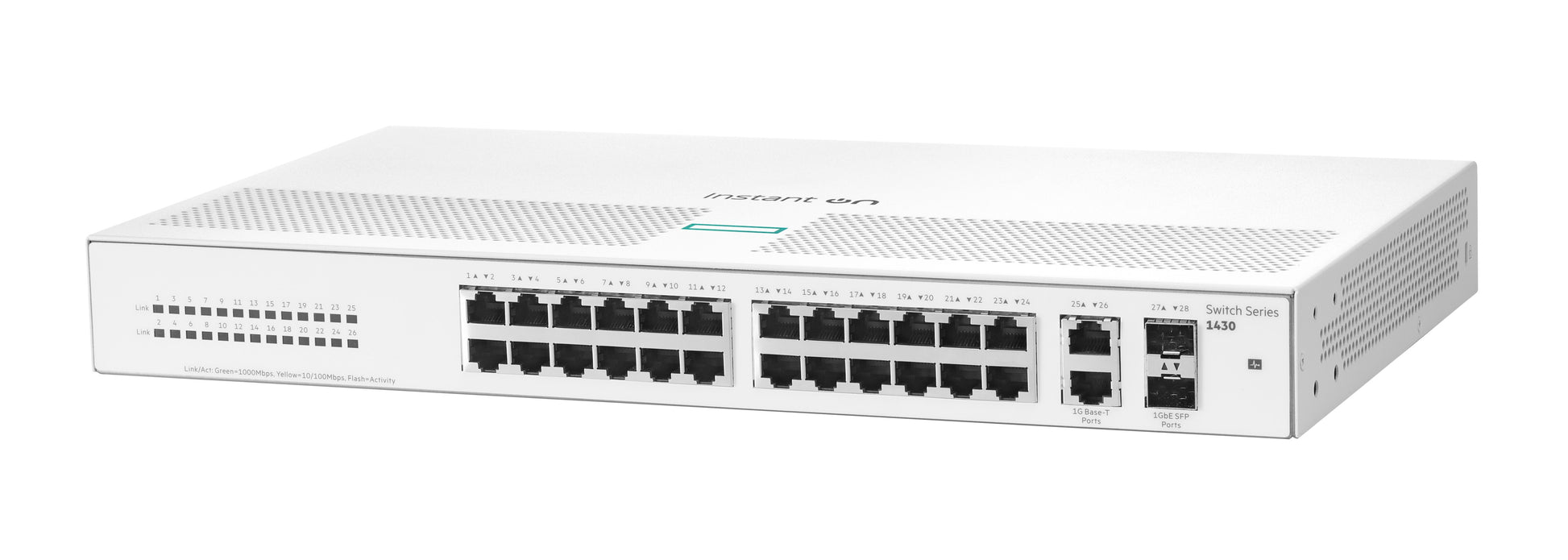 HPE Aruba 1430 26G 2SFP R8R50A – Unmanaged L2 Switch – 26× 1G, 2× SFP, 19", 1U
