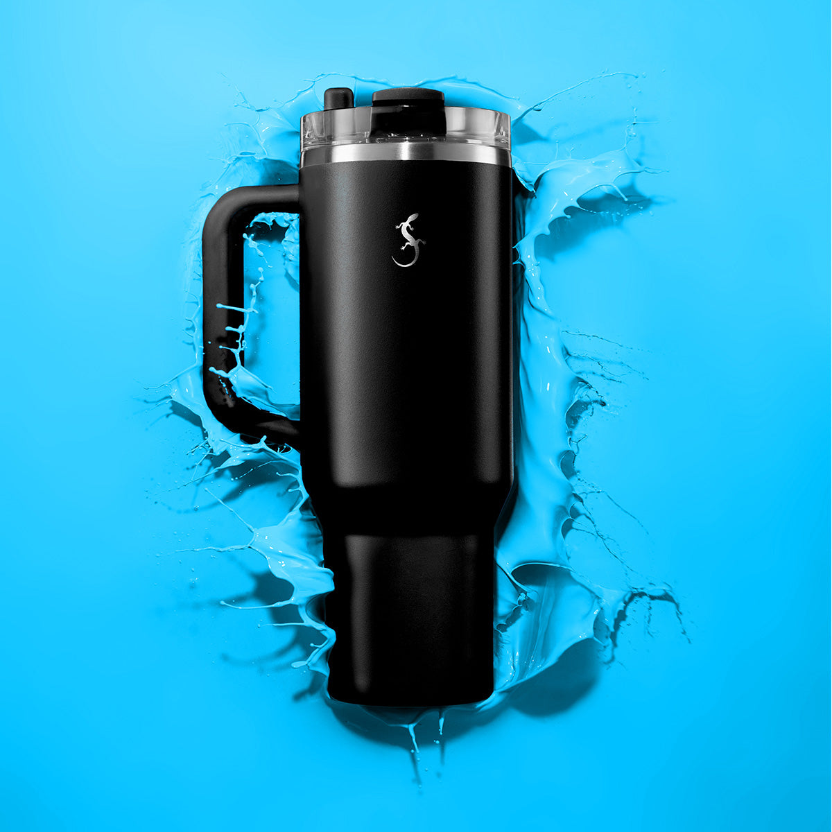 Lurch Big Cup Thermobecher 1,2 l – doppelwandig 8 h heiss/12 h kalt, Kunststoff (innen Edelstahl), schwarz