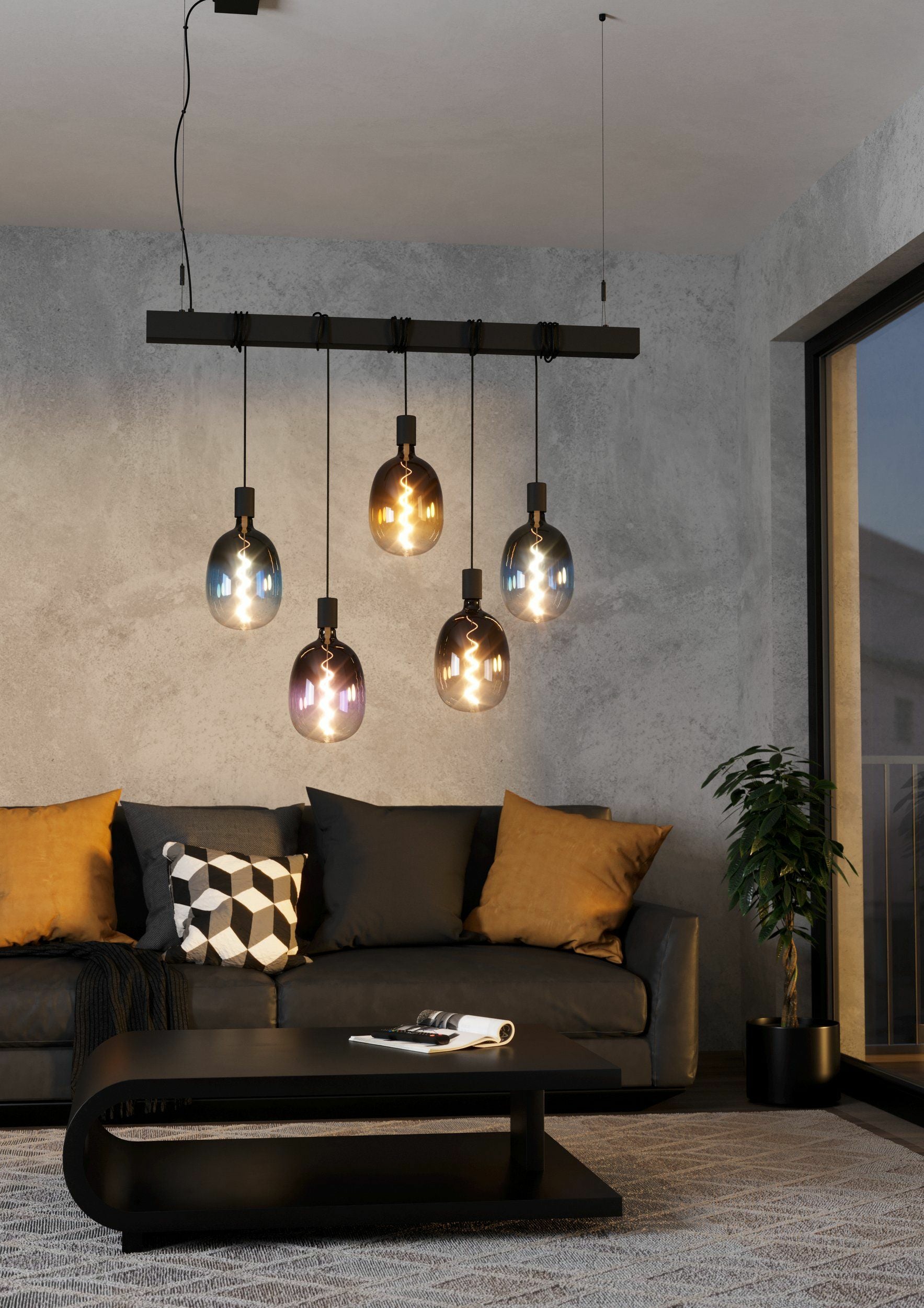 EGLO LED-Leuchtmittel Kugelform E27 – 4 W dimmbar, 100 lm, 1700 K Warmweiss, Braun