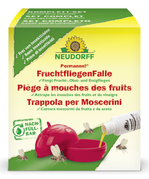 Neudorff Insektenfalle – 10,8 × 13,8 cm – rot – für Fluginsekten – 10 Stk.