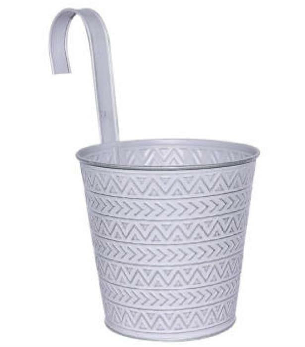Dameco Übertopf – Ø 16 × 15 cm – Metall, Grau – 6-teilig