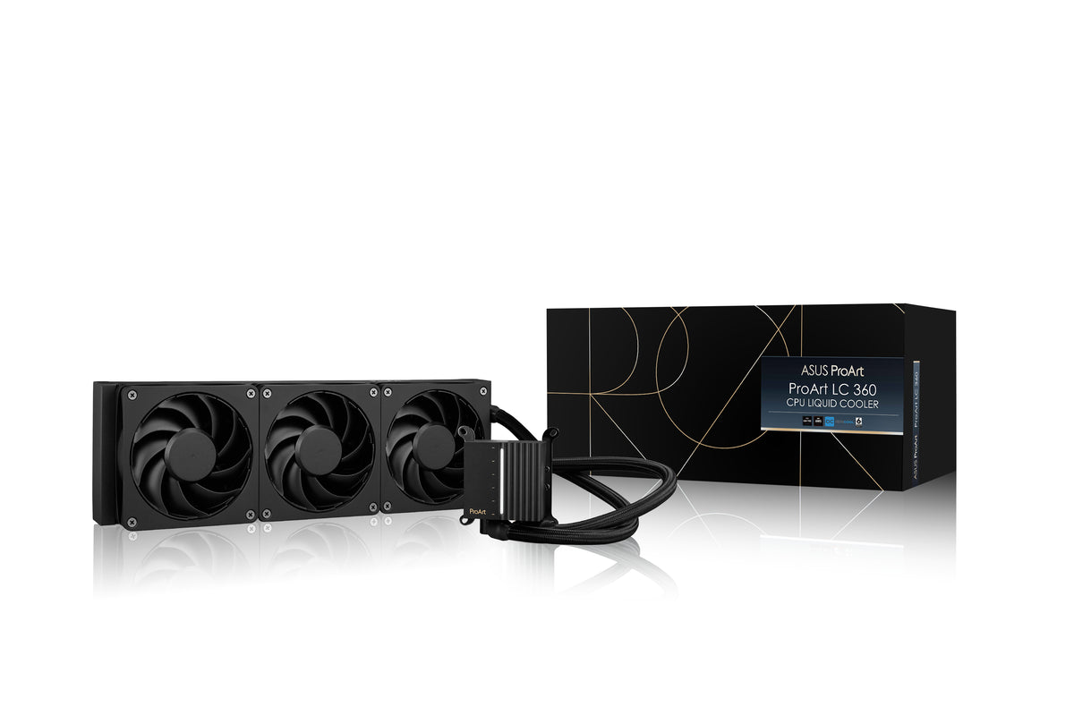 ASUS ProArt LC 360 – Flüssigkeitskühlung – 360 mm, 3×120 mm, 800–2200 U/min, für AM4, AM5, LGA 1700 und andere