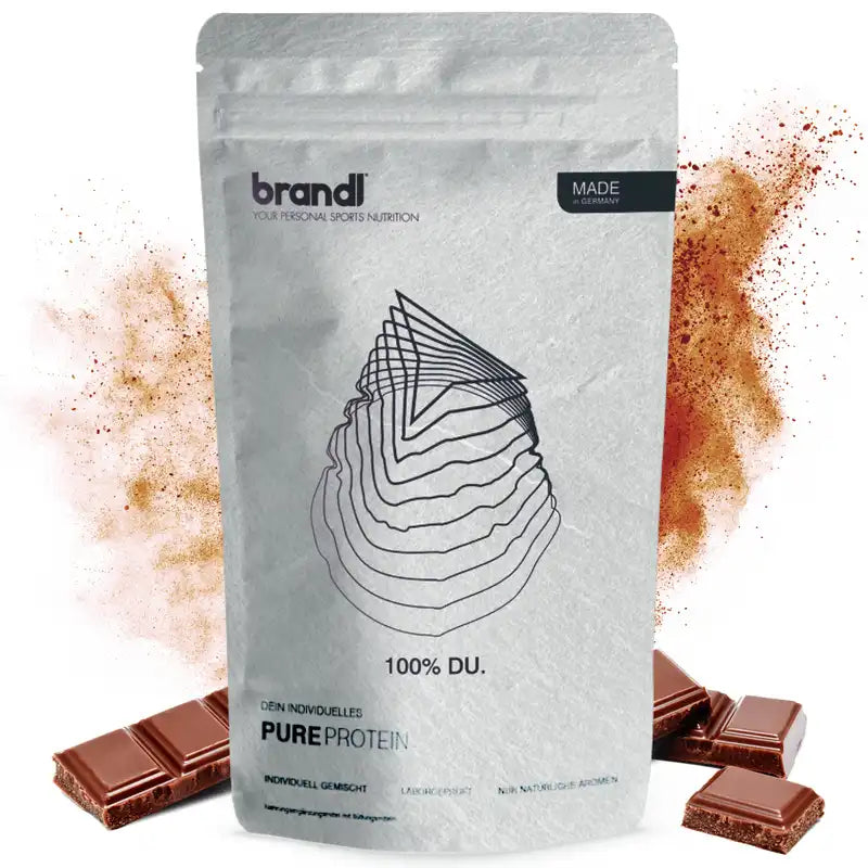 Brandl Nutrition Proteinpulver Pure Protein 2.0 Schokolade – glutenfrei, vegan – 1 kg