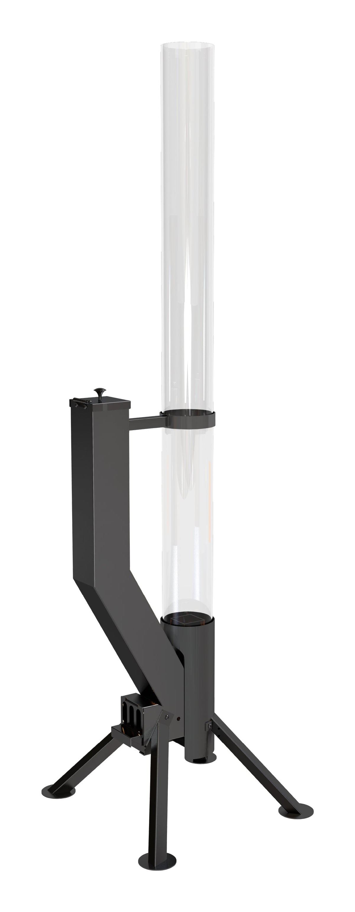 Gardenflare Stehleuchte Aussen 10026 – 148 cm – Schwarz – Edelstahl, Borosilikatglas