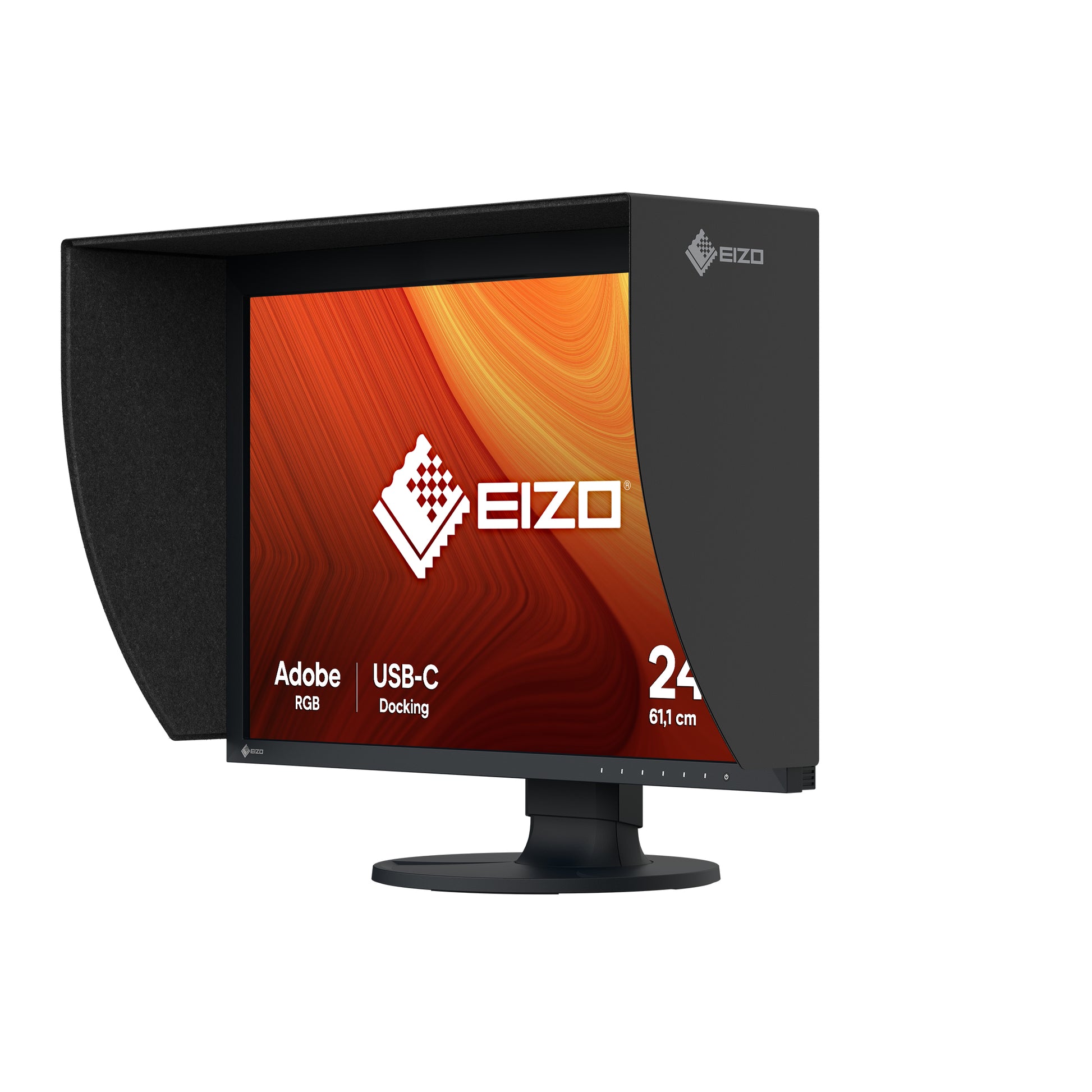 EIZO ColorEdge CG2400S Swiss Edition – Monitor, 24", IPS, 60 Hz, 400 cd/m², USB-C, KVM, Schwarz
