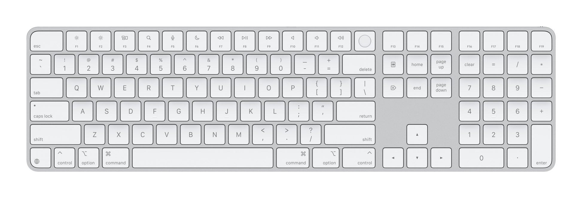 Apple Magic Keyboard – Kabellose Tastatur (Bluetooth), US-Layout (EN) – für Mac-Modelle mit Apple Silicon