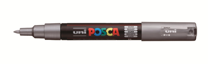 Uni-Ball Kreidemarker – Rund, 0,7 mm – Silber