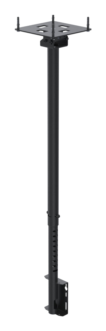 Ergonomic Solutions Teleskop-Deckenstange – 1000–1500 mm – Schwarz