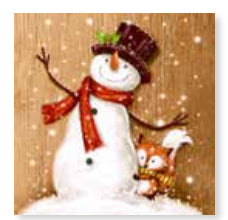 Paper + Design Servietten Cheery Snowman – mehrfarbig – 33 × 33 cm, 3-lagig – 20 Stück