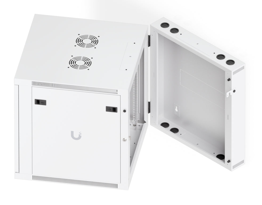 Ubiquiti UACC-Rack-12U-Wand-SW-P – 19" Wandverteiler 12U, abschliessbar, 600 × 703 × 639 mm, weiss, Stahl