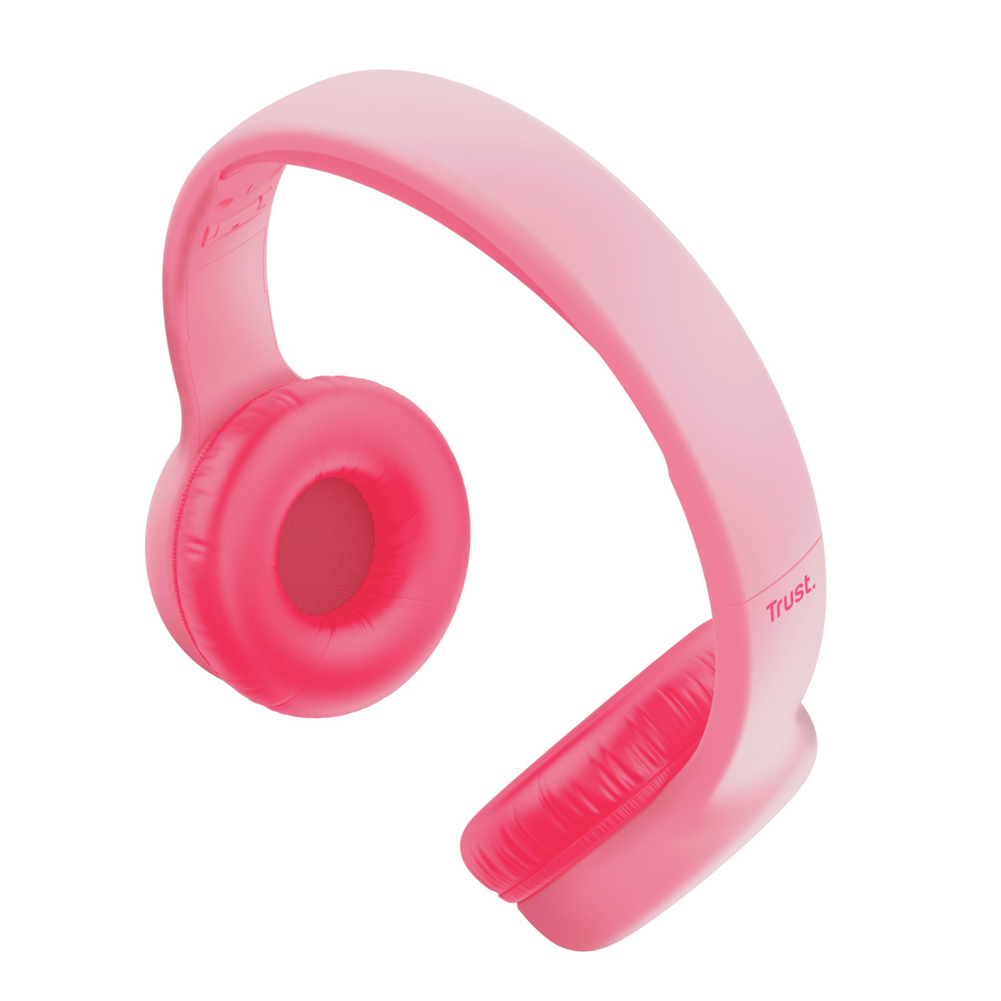 Trust Nouna Kinderkopfhörer – Over-Ear, Stereo, 3,5 mm Klinke, Lautstärkebegrenzung, Rosa