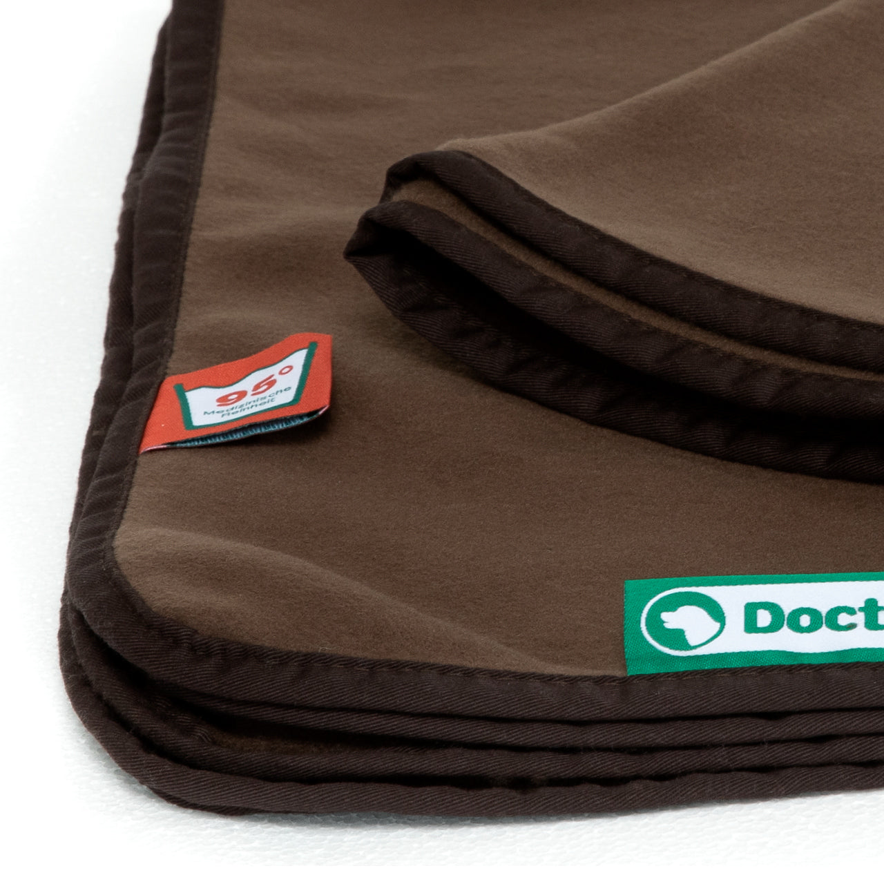 Doctor Bark Wohndecke – Baumwolle, Fleece, Braun – 120 × 90 cm – OEKO‑TEX Standard 100