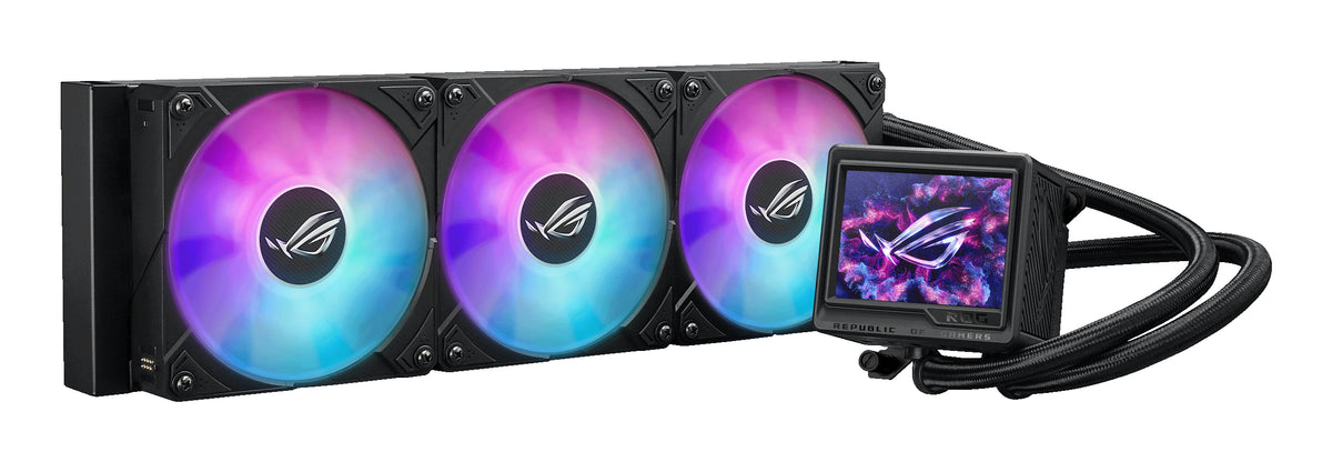 ASUS ROG RYUJIN III 360 – AIO-Kühler – 360 mm, 3×120 mm Lüfter, 3,5" LCD, für AM4, AM5, LGA 1150 und andere