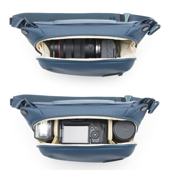 Peak Design Everyday Sling Kameratasche – 6 L – für spiegellose Kameras, DSLRs, DJI Mavic – Blau