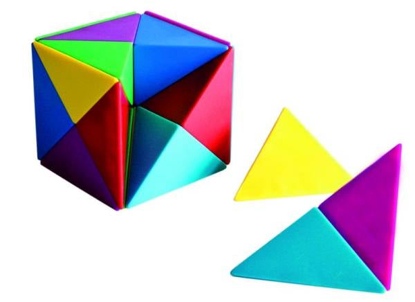 Trendform Magnet-Set Tangram Cube – 24-teilig – Mehrfarbig