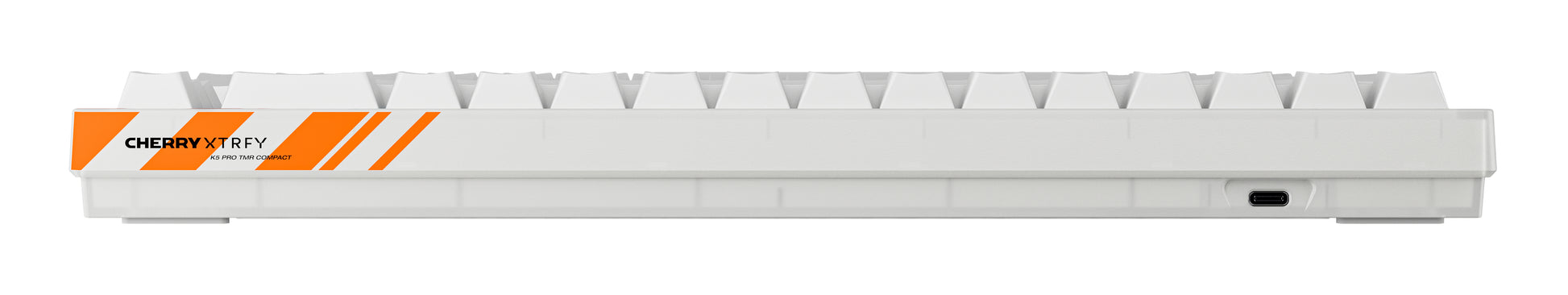 CHERRY K5 PRO TMR – Gaming-Tastatur 65% – Mechanisch, RGB – Kabelgebunden, USB-A – QWERTZ (DE) – Weiss/Orange