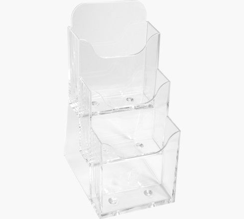 Exacompta Tischprospekthalter 3 Fächer DL – Polystyrol, transparent – 73158D