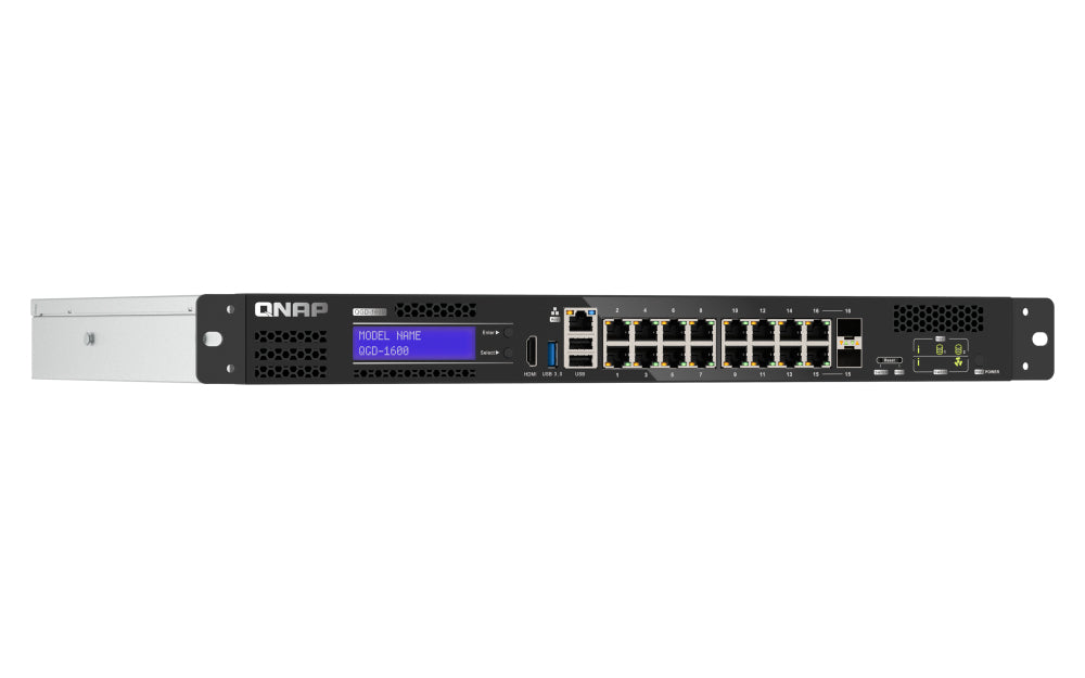QNAP QGD-1600-8G – Managed Switch – 16×GbE, 2×SFP, 1U