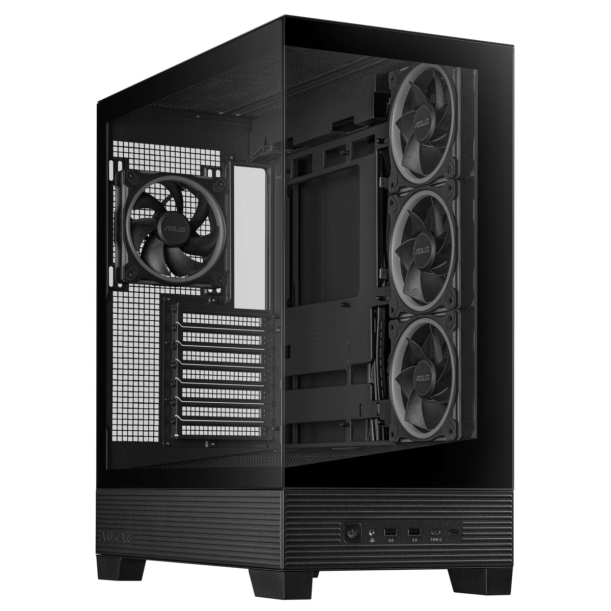 ASUS A31 PLUS TG – PC-Gehäuse (Mid-Tower) – Schwarz, ARGB, Seitenfenster, 3×120 mm + 1×120 mm, 238×511×435 mm