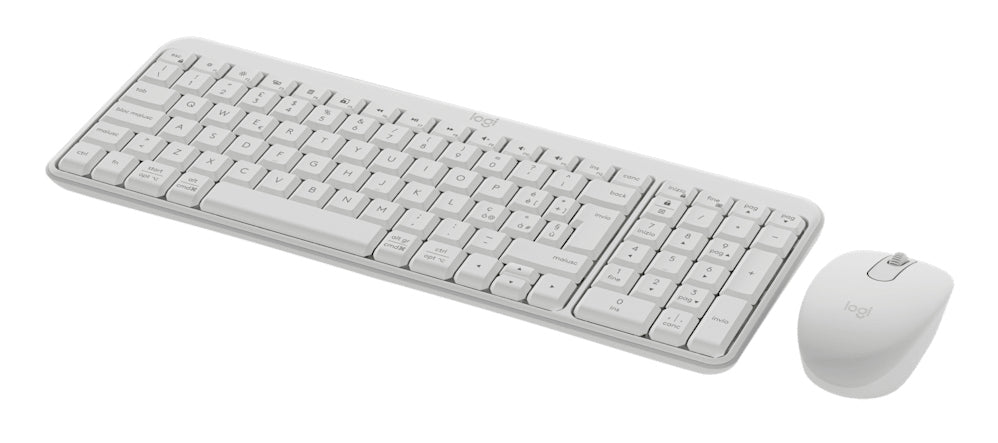 Logitech MK250 – Tastatur- und Maus-Set – Bluetooth & 2,4 GHz (USB-A Empfänger) – QWERTY (IT) – Weiss