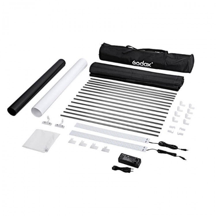 Godox LSD60 Tragbares LED-Ministudio – 60 × 60 cm, 40 W – Schwarz