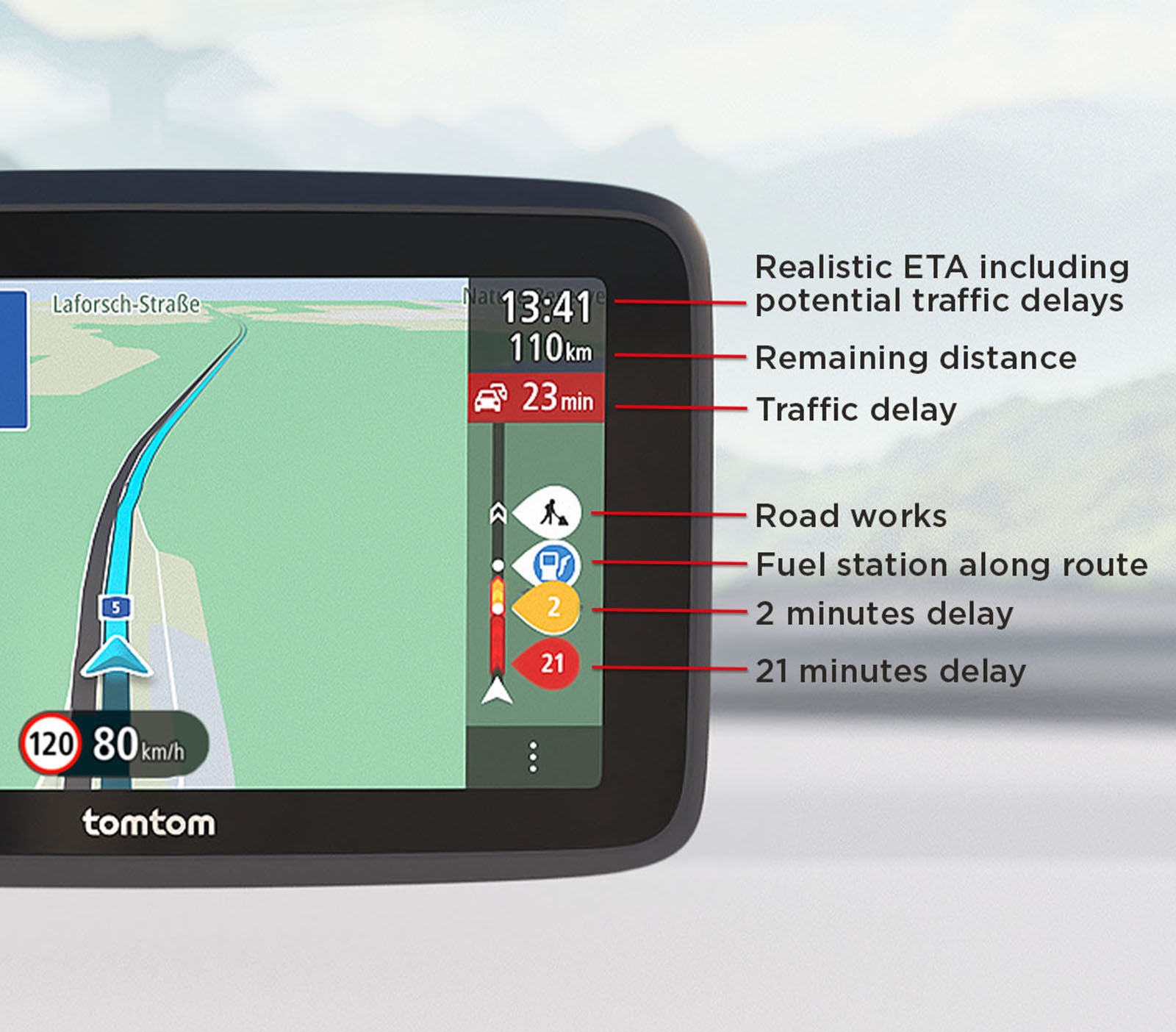 TomTom GO Classic 5 2. Generation – 5" Interaktives Display (Touch), Schwarz