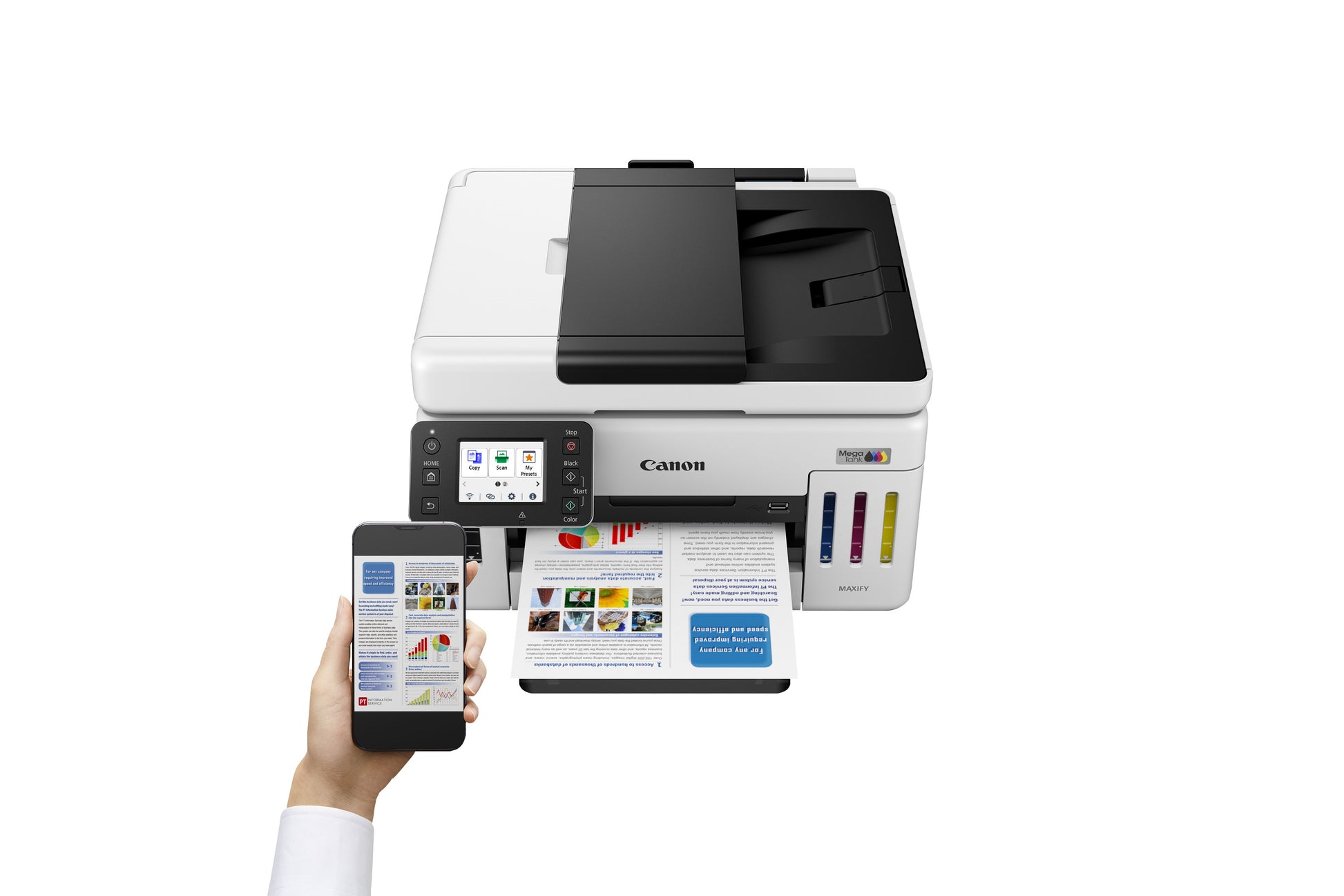 Canon MAXIFY GX6150 (6882C006) – Farbtintenstrahl-Multifunktionsdrucker, A4, 3-in-1, Duplex, ADF, WLAN/LAN