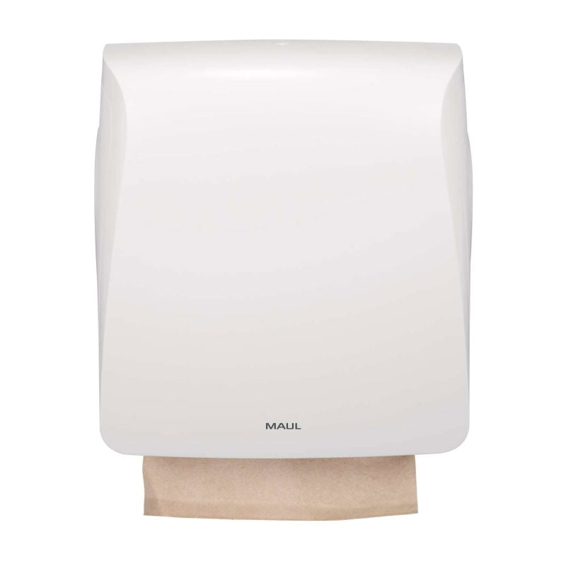 MAUL Falthandtuchspender – Kunststoff, weiss, 165 × 355 × 335 mm