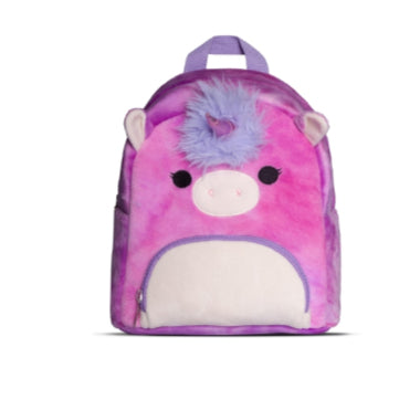 Squishmallows Kindergartenrucksack Lola Mini – 8 l, höhenverstellbarer Brustgurt, Plüsch – Mehrfarbig