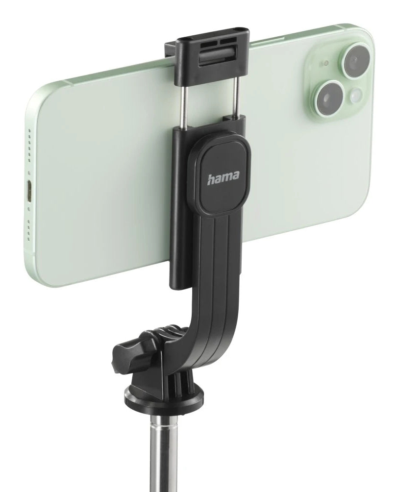 Hama Fancy Stand 110 II – Foto-Griff – Teleskopisch 110 cm, Bluetooth-Auslöser – für Android/iOS – Schwarz