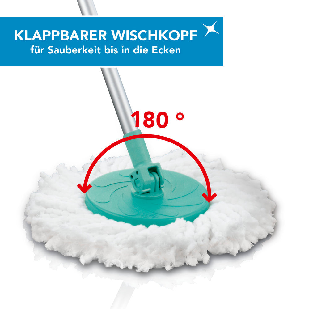 CLEANmaxx Wischmopp – türkis, für Laminat