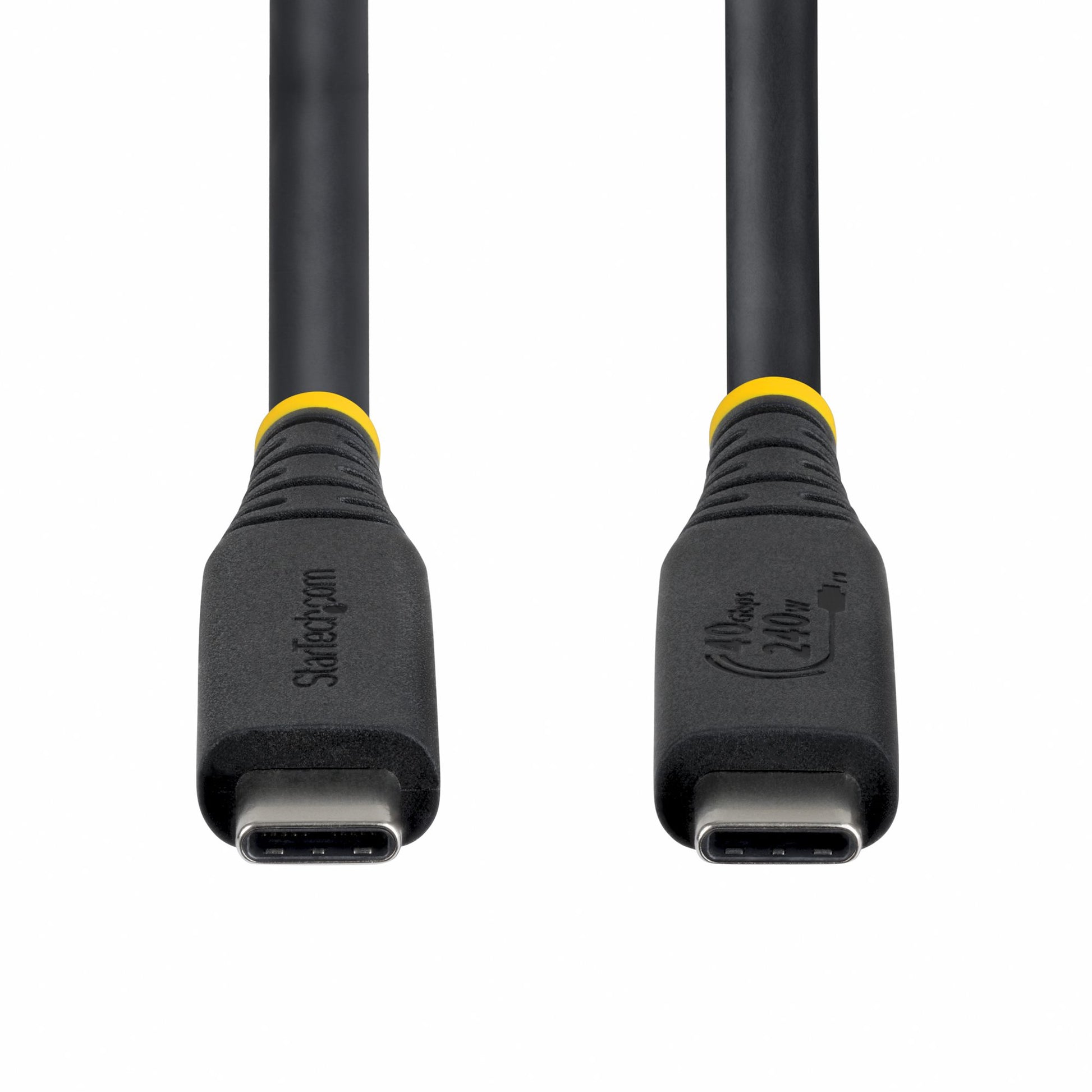 StarTech.com USB-C auf USB-C Kabel – USB4 40 Gbit/s – 1 m – PD 240 W – 8K/60 (DP 2.1) – TPE-Mantel – Schwarz